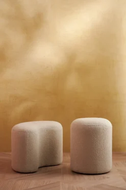 COCOmaison Poefs En Krukken>Kelly poef H45cm - Cremekleurig