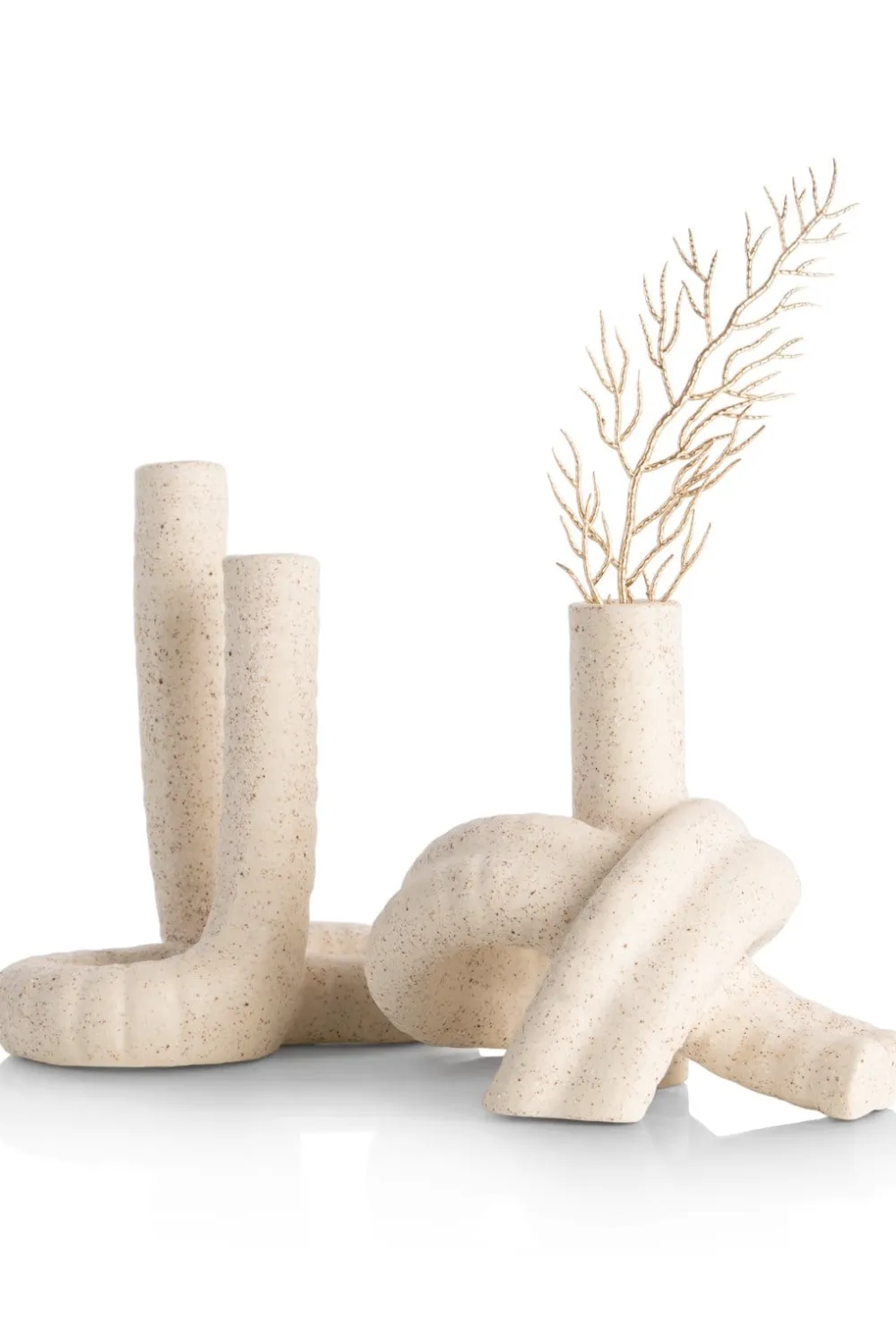 COCOmaison Vazen>Kiki vaas H17cm - Beige