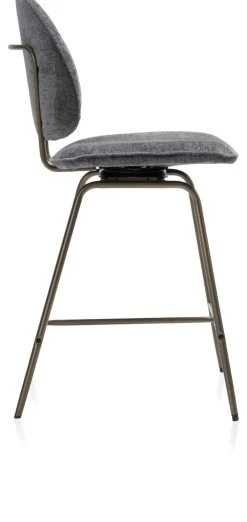COCOmaison Eetkamer- En Barstoelen>Kjel barstoel - champagne frame - Antraciet