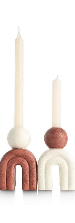 COCOmaison Kandelaars En Kaarsenhouders>Lot kandelaar H15,5cm - bruin