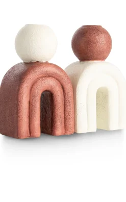 COCOmaison Kandelaars En Kaarsenhouders>Lot kandelaar H15,5cm - bruin