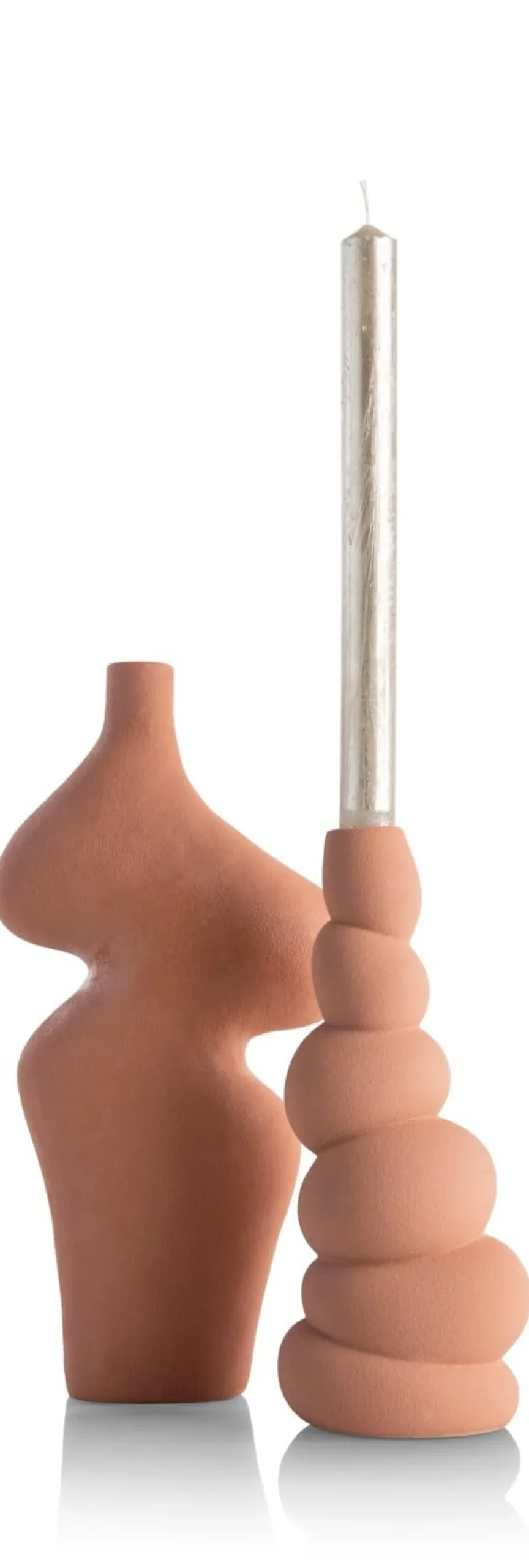 COCOmaison Kandelaars En Kaarsenhouders>Maria kandelaar H23,5cm - Terracotta