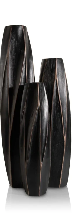 COCOmaison Vazen>Merle vaas H63cm - Zwart