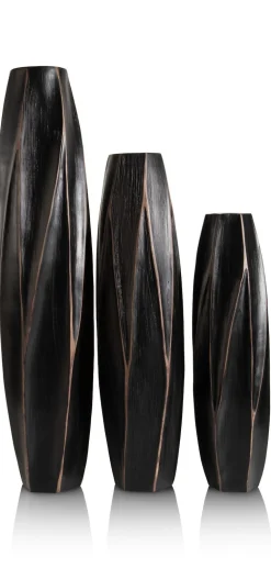 COCOmaison Vazen>Merle vaas H52cm - Zwart