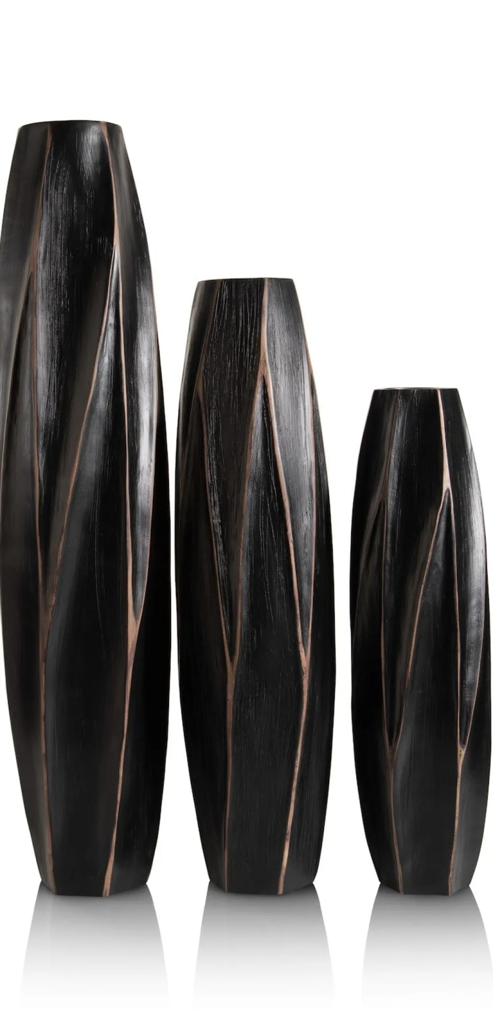 COCOmaison Vazen>Merle vaas H52cm - Zwart
