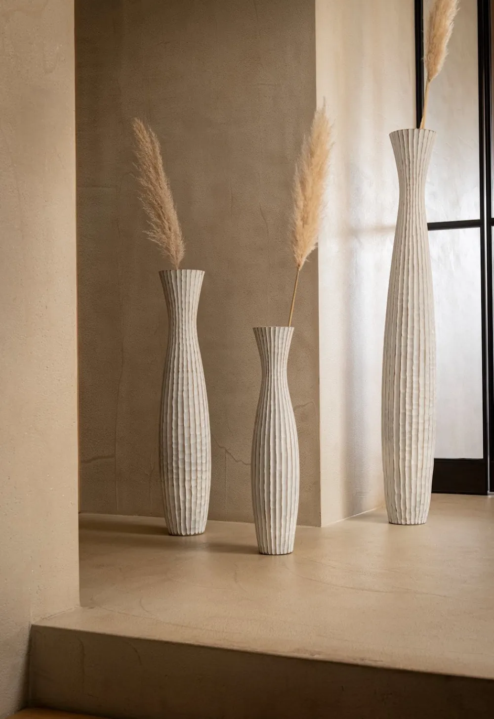 COCOmaison Vazen>Milou vaas H85cm - Wit