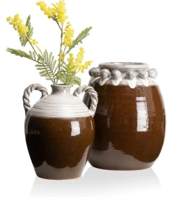 COCOmaison Vazen>Nera vaas H31cm - Bruin
