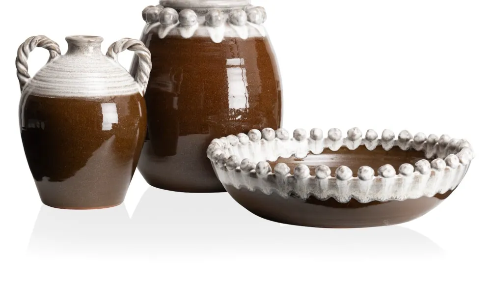 COCOmaison Vazen>Nera vaas H31cm - Bruin