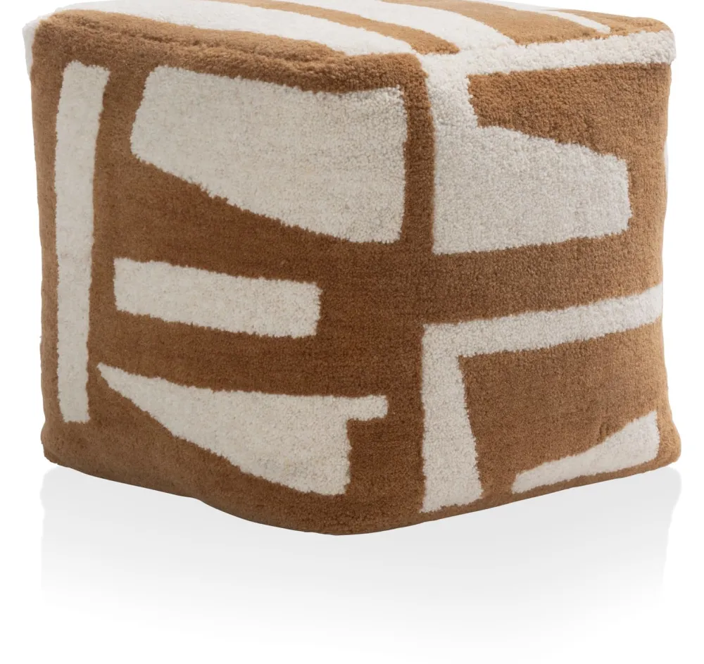 COCOmaison Poefs En Krukken>Olivia poef H40cm - Bruin