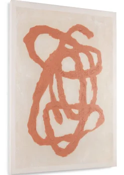 COCOmaison Schilderijen>Organic Abstract set van 2 schilderijen 70x100cm - Oranje