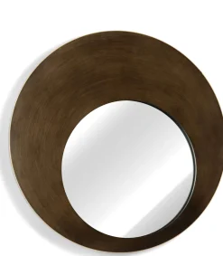 COCOmaison Spiegels En Wandspiegels>Pelle spiegel XL D80cm - Bruin