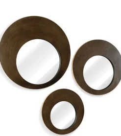 COCOmaison Spiegels En Wandspiegels>Pelle spiegel XL D80cm - Bruin