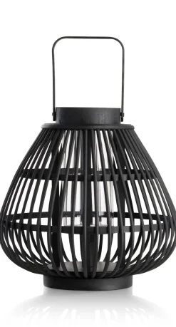 COCOmaison Kandelaars En Kaarsenhouders>Philou windlicht H26,5cm - Zwart