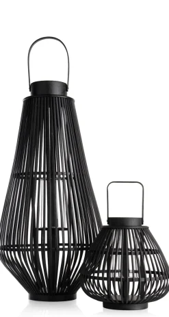 COCOmaison Kandelaars En Kaarsenhouders>Philou windlicht H26,5cm - Zwart
