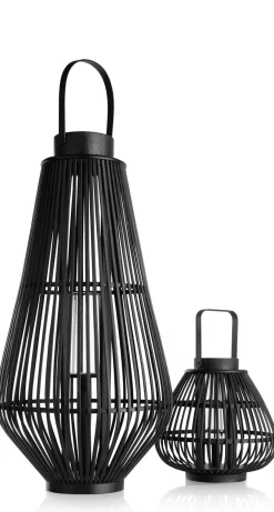 COCOmaison Kandelaars En Kaarsenhouders>Philou windlicht H26,5cm - Zwart
