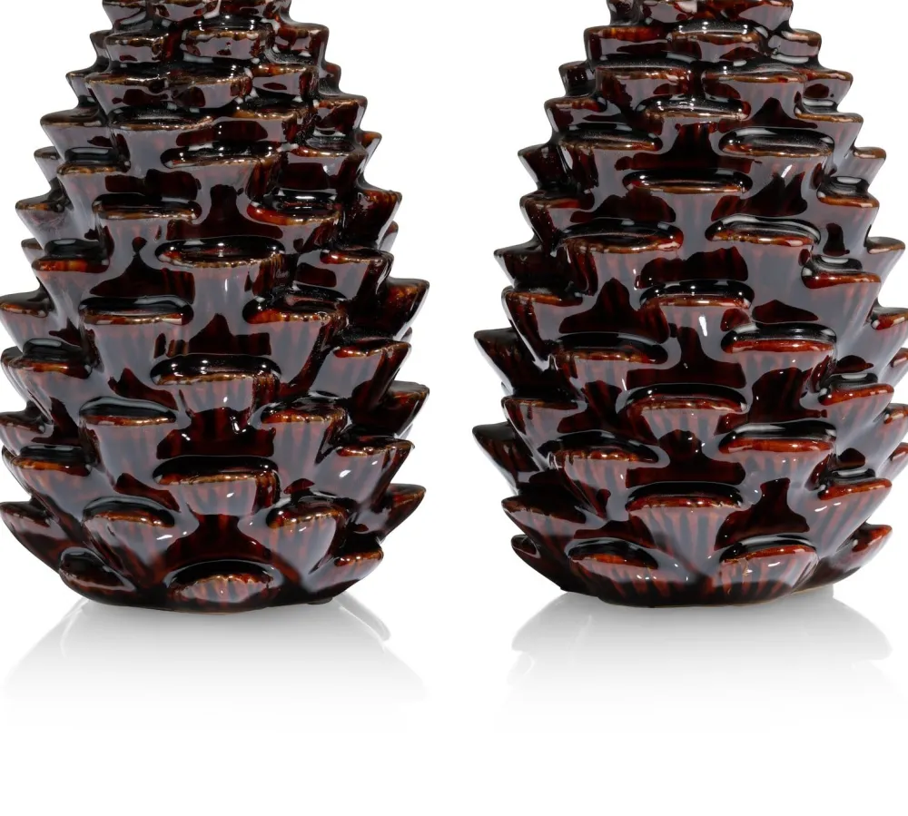 COCOmaison Kandelaars En Kaarsenhouders>Pine kandelaar H12cm - Bruin