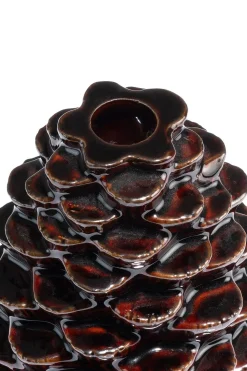 COCOmaison Kandelaars En Kaarsenhouders>Pine kandelaar H15cm - Bruin