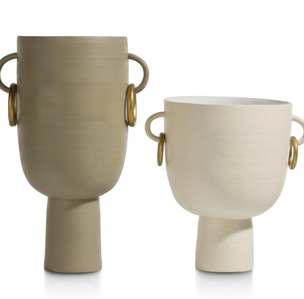 COCOmaison Vazen>Presley vaas H34cm - Beige