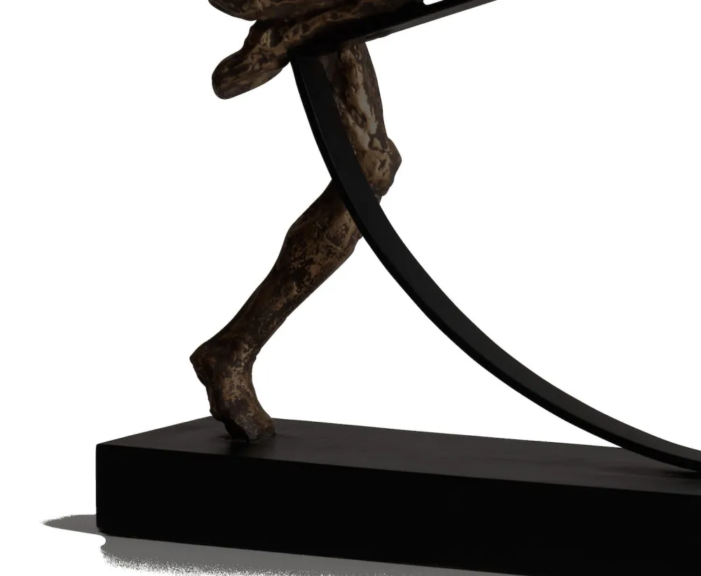 COCOmaison Beelden>Pushing beeld H33cm - Goud