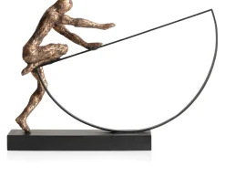 COCOmaison Beelden>Pushing beeld H33cm - Goud