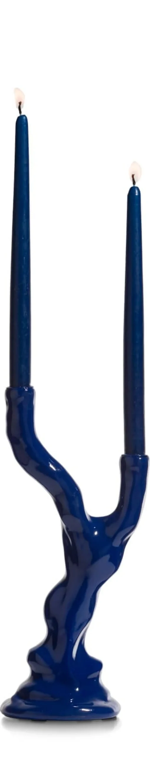 COCOmaison Kandelaars En Kaarsenhouders>Rebecca kandelaar H36cm - Blauw