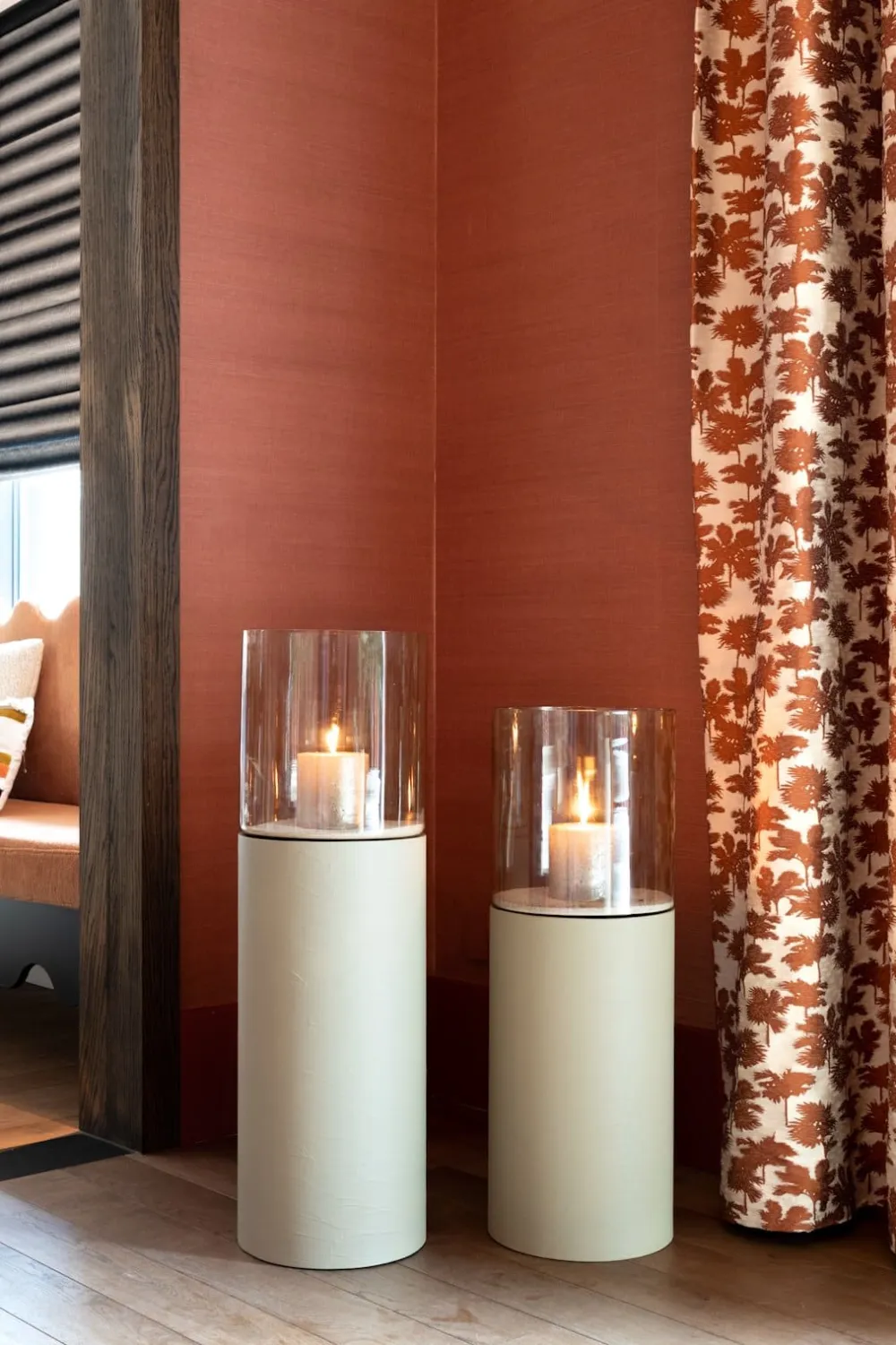 COCOmaison Kandelaars En Kaarsenhouders>Reza windlicht H74cm - Taupe