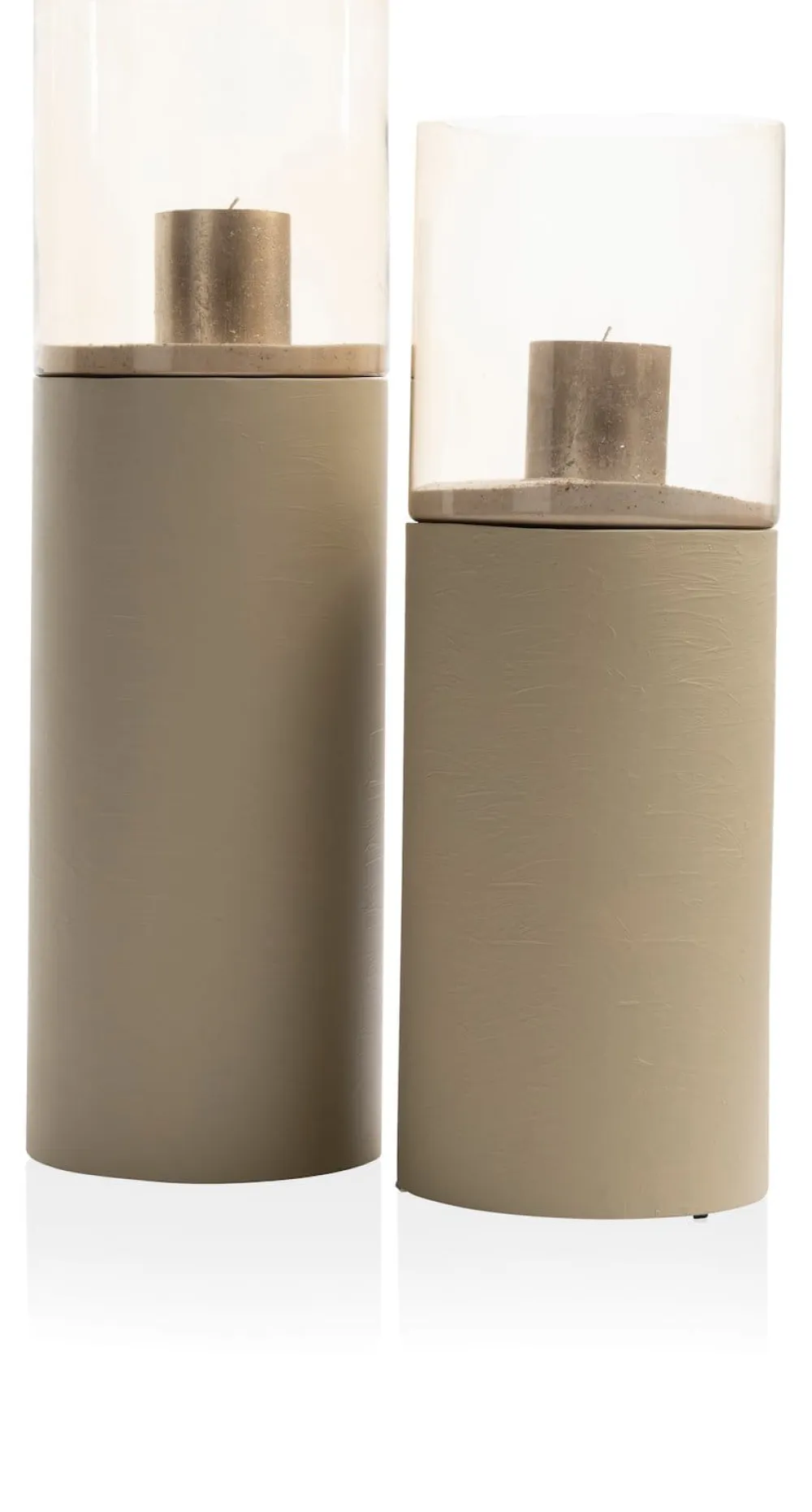 COCOmaison Kandelaars En Kaarsenhouders>Reza windlicht H74cm - Taupe