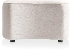 COCOmaison Poefs En Krukken>Roan poef maan H44cm - Creme