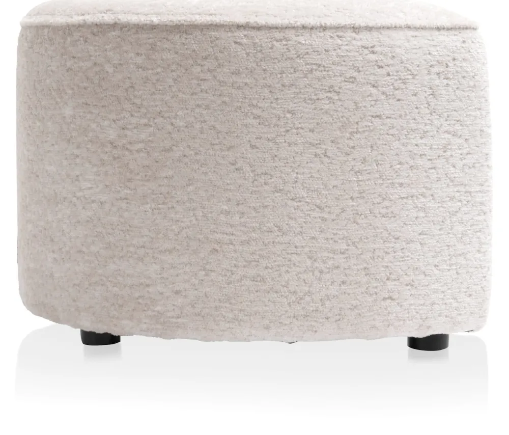 COCOmaison Poefs En Krukken>Roan poef maan H44cm - Creme