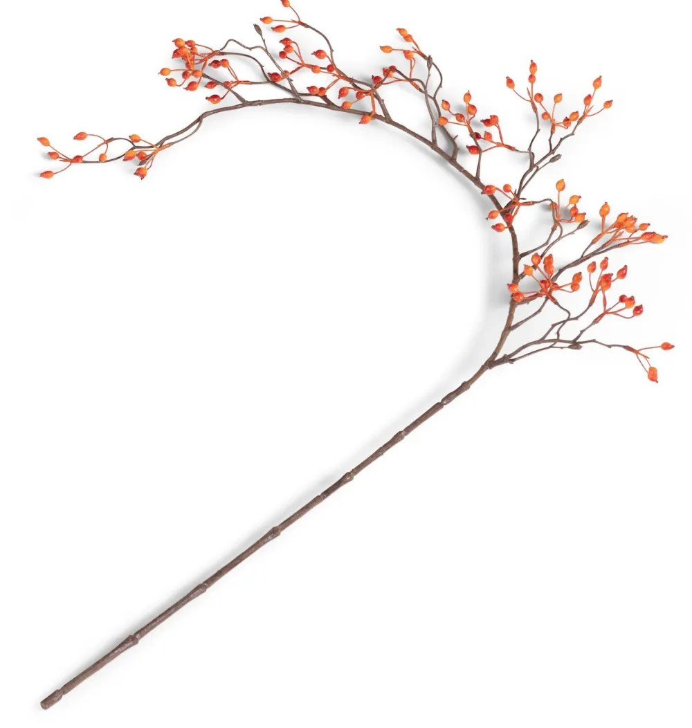COCOmaison Kunstbloemen En -Planten>Rosehip mini vine kunstbloem 105cm - Oranje