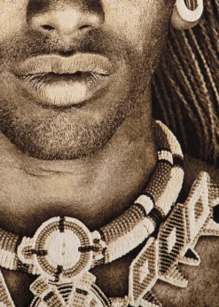 COCOmaison Schilderijen>Samburu Warrior schilderij 75x125cm - Multikleur