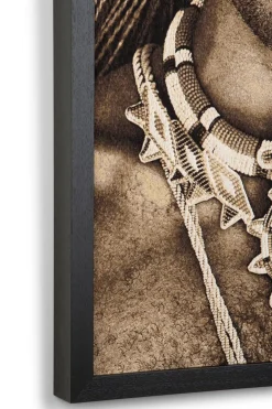 COCOmaison Schilderijen>Samburu Warrior schilderij 75x125cm - Multikleur