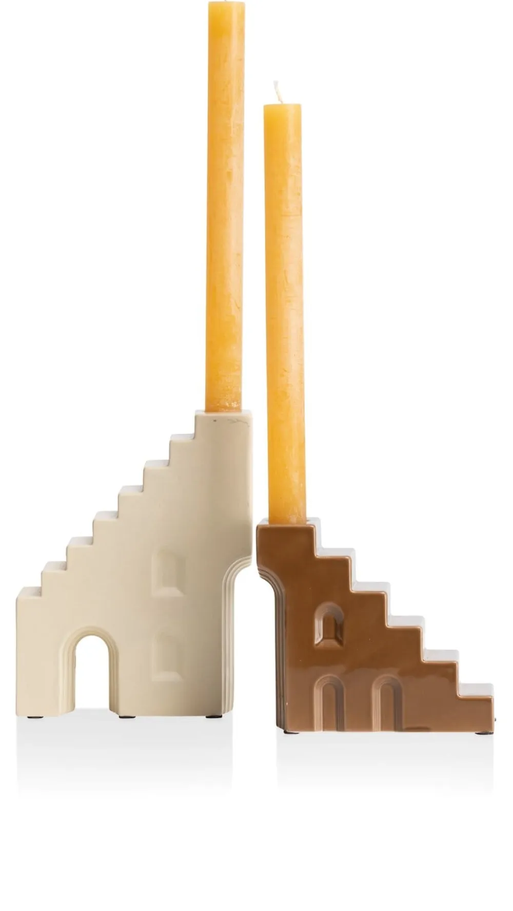 COCOmaison Kandelaars En Kaarsenhouders>Skala kandelaar H17.6cm - Cremekleurig