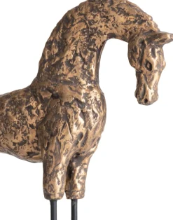 COCOmaison Beelden>Stallion beeld H35cm - Goud