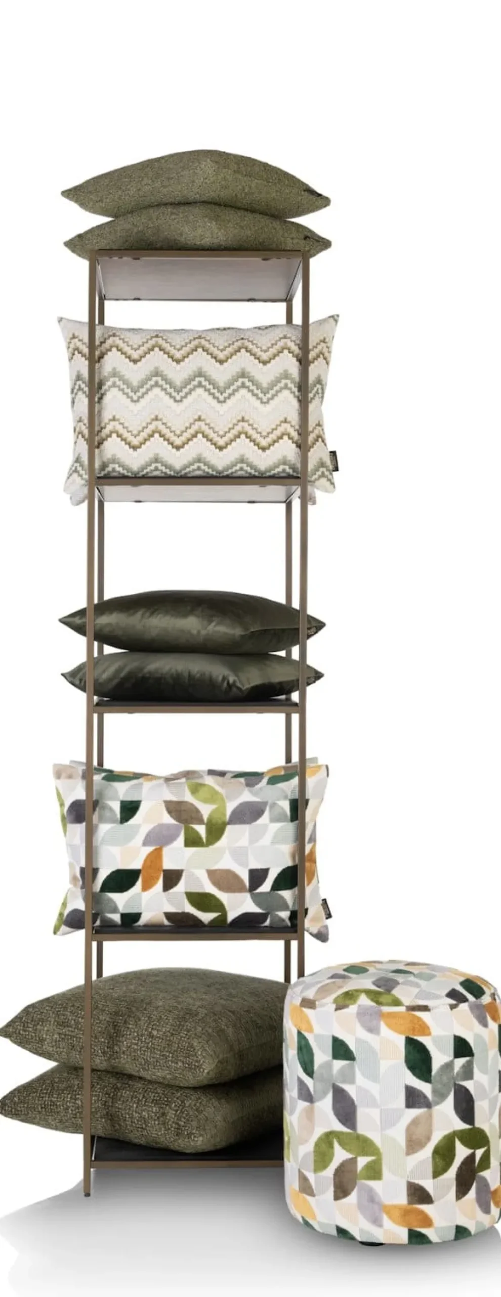 COCOmaison Wand- En Boekenrekken>Stand up rek 45x50x193cm - Goud