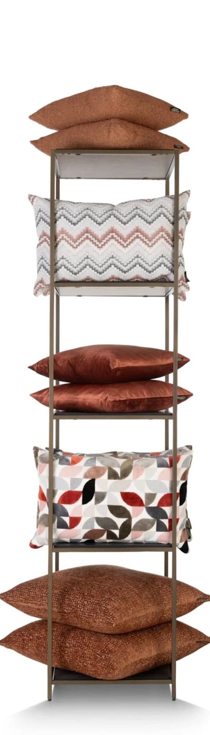 COCOmaison Wand- En Boekenrekken>Stand up rek 45x50x193cm - Goud