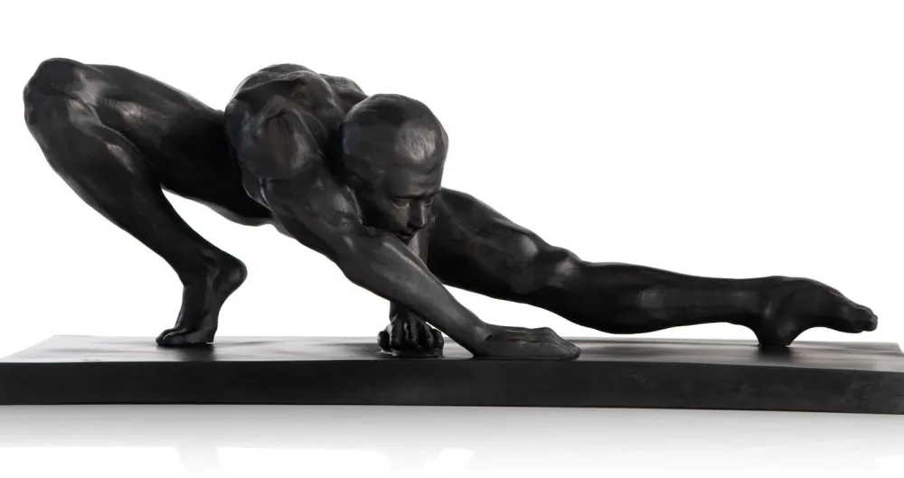 COCOmaison Beelden>Stretching beeld H19cm - Zwart