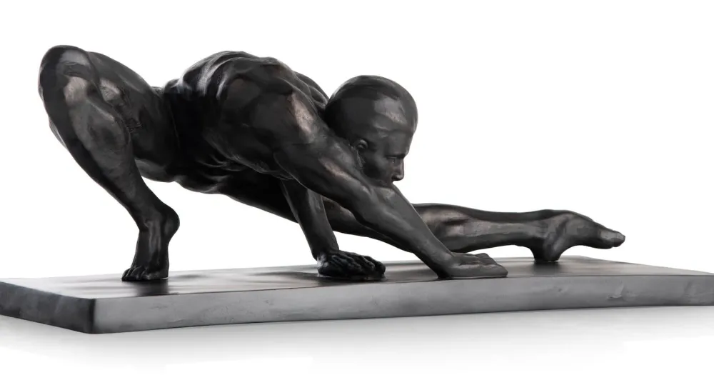 COCOmaison Beelden>Stretching beeld H19cm - Zwart
