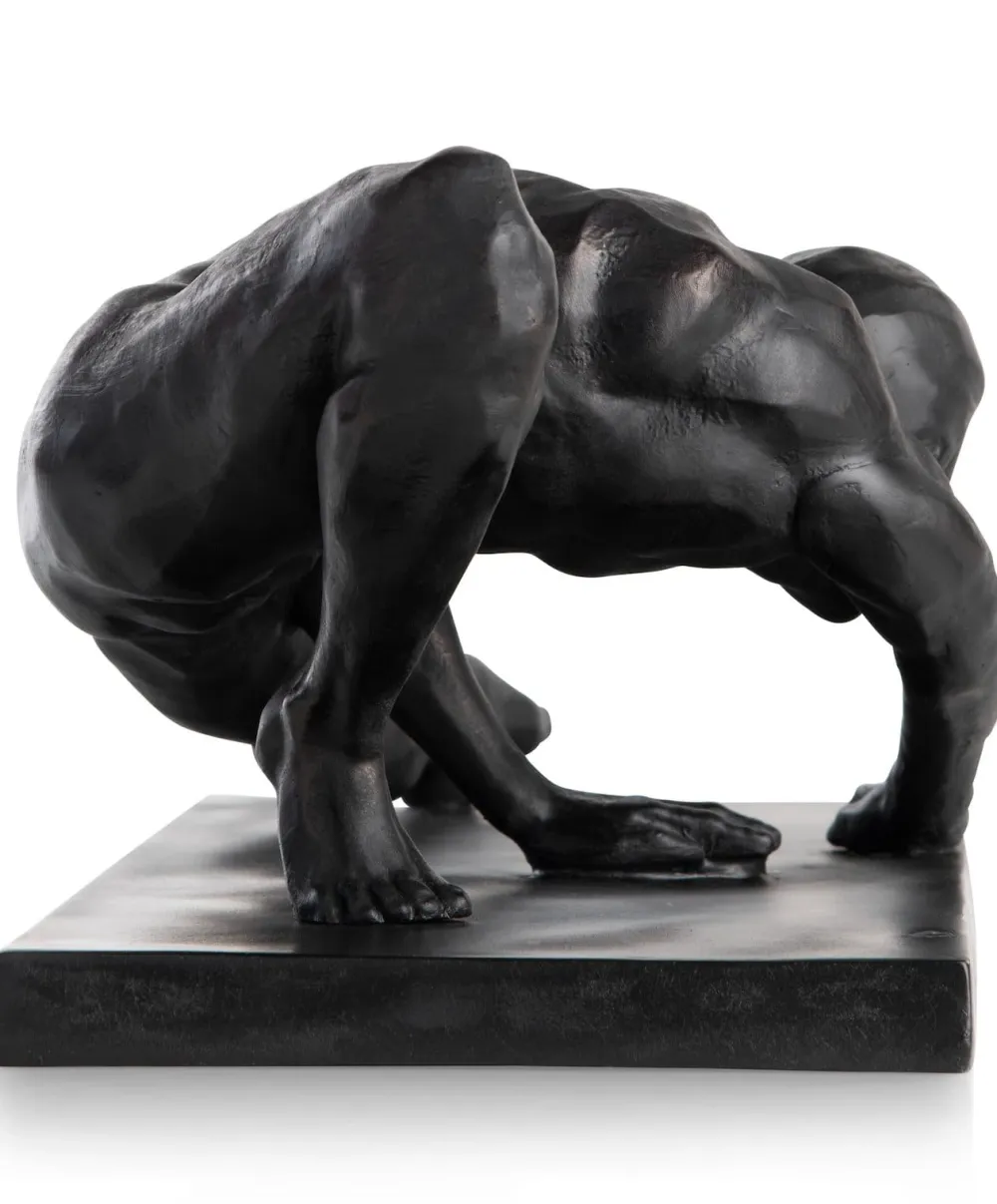 COCOmaison Beelden>Stretching beeld H19cm - Zwart