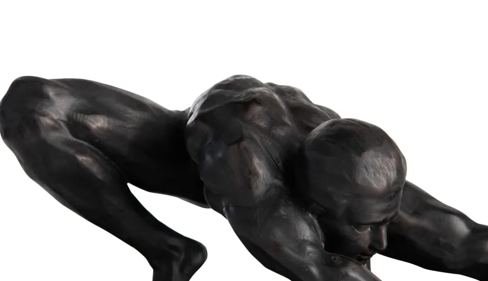 COCOmaison Beelden>Stretching beeld H19cm - Zwart