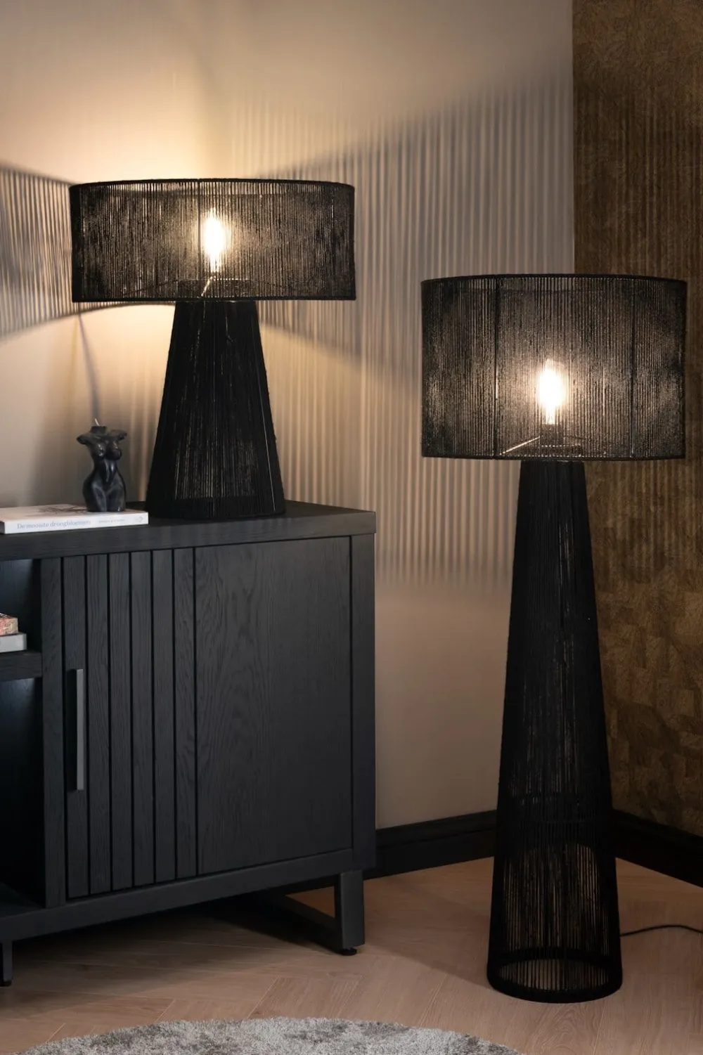 COCOmaison Vloerlampen>Tali vloerlamp 1*E27 H120cm - zwart