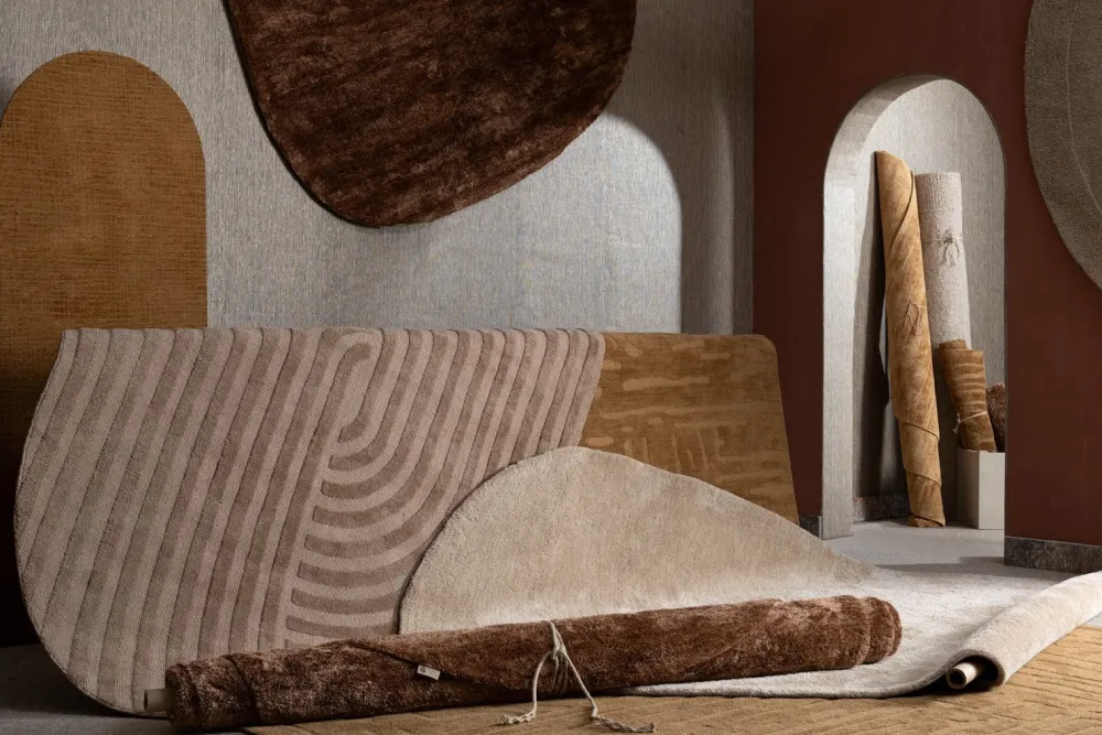 COCOmaison Vloerkleden>Timeless Winding karpet 300x400cm - Oker