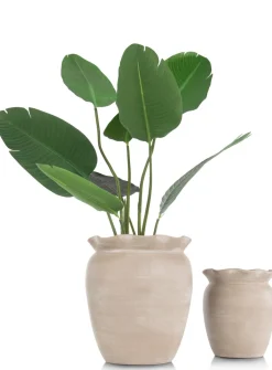 COCOmaison Potten En Bloempotten>Wave pot H40cm - Beige