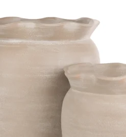 COCOmaison Potten En Bloempotten>Wave pot H40cm - Beige