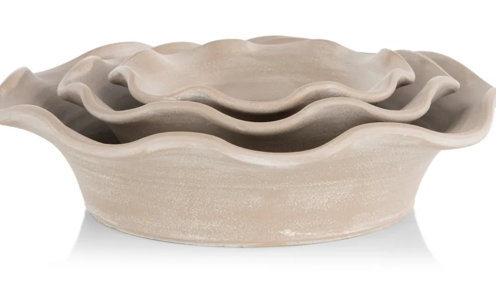 COCOmaison Tafelaccessoires>Wave schaal D25cm - Beige