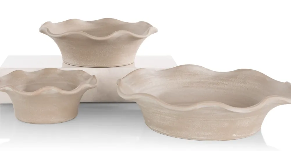 COCOmaison Tafelaccessoires>Wave schaal D25cm - Beige