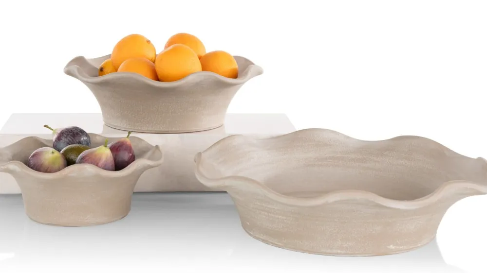 COCOmaison Tafelaccessoires>Wave schaal D25cm - Beige