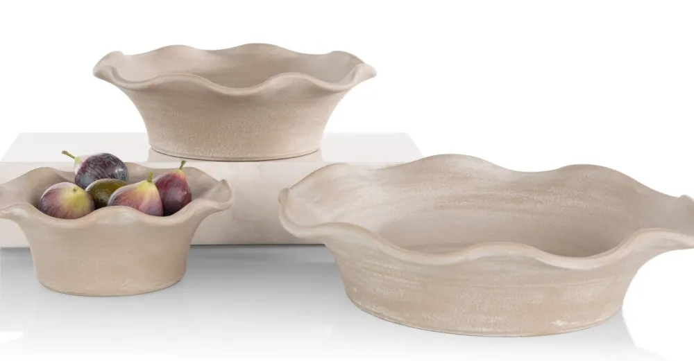 COCOmaison Tafelaccessoires>Wave schaal D25cm - Beige