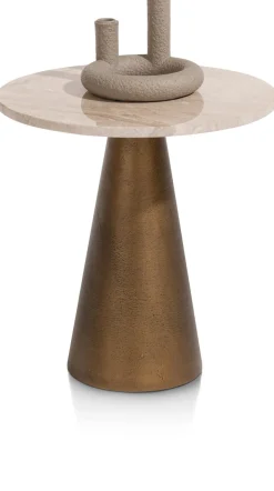 COCOmaison Bijzettafels>Zita bijzettafel H43cm - Cremekleurig