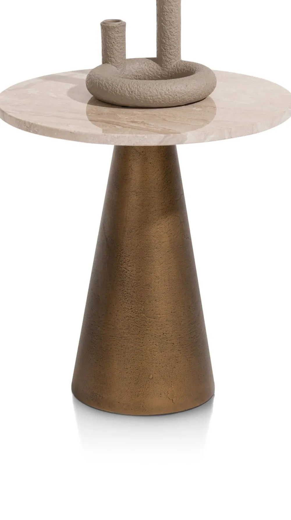 COCOmaison Bijzettafels>Zita bijzettafel H43cm - Cremekleurig